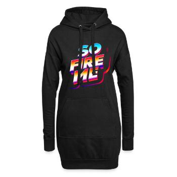 So Fire Me 15 - Hoodie-Kleid - Schwarz - Vorne