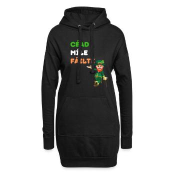 Irisches Glücks- und Willkommens-T-Shirt: Leprechaun Charm - Hoodie-Kleid - Schwarz - Vorne