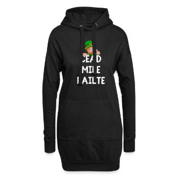 « Céad Míle Fáilte : Leprechaun Pride & Luck Tee » - Sweat-shirt à capuche long Femme - noir - Devant