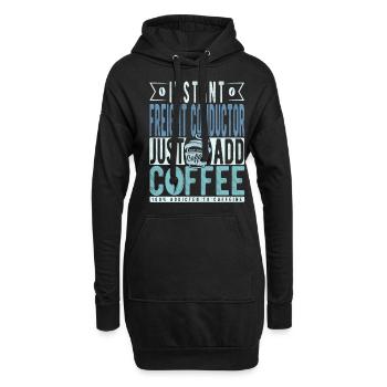Le conducteur de fret instantané ajoute simplement du café - Sweat-shirt à capuche long Femme - noir - Devant