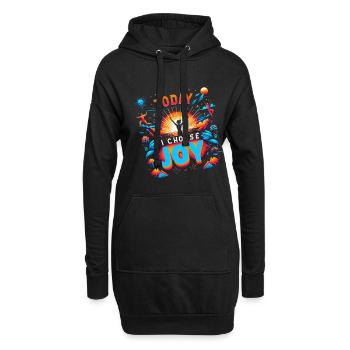 Today I Choose Joy 15 - Hoodie-Kleid - Schwarz - Vorne
