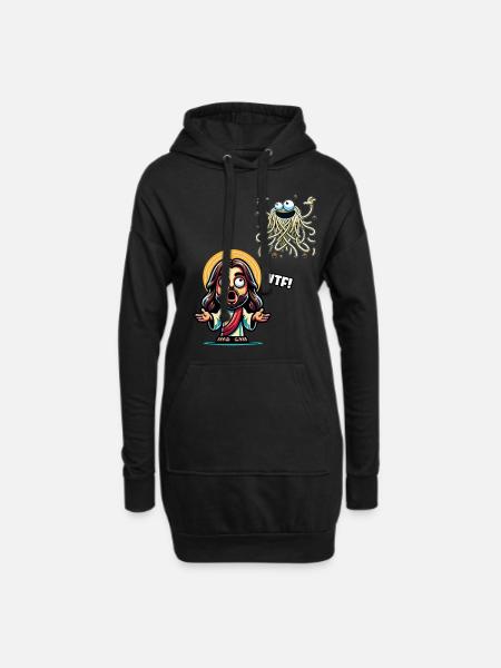Lustiger Atheist Jesus Weihnachten - Hoodie-Kleid - Schwarz