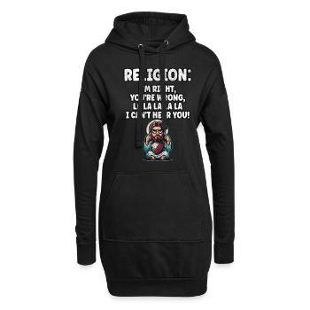 Drôle Anti Religion Athée Agnostique - Sweat-shirt à capuche long Femme - noir - Devant