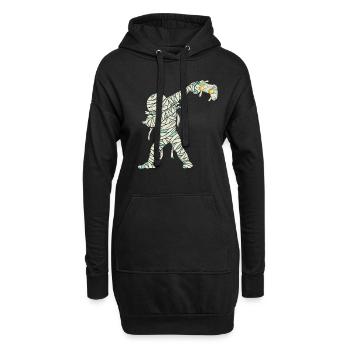 Halloween Dabbing Mummy Gamer - Hoodie-Kleid - Schwarz - Vorne