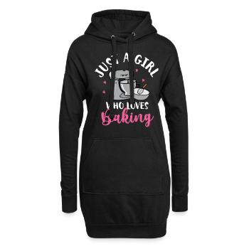 Cupcake Muffin Backen Geschenk - Hoodie-Kleid - Schwarz - Vorne