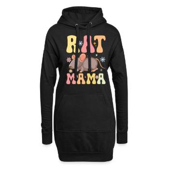Groovy Rat Mom Femelle Rat Propriétaire d’animaux de compagnie - Sweat-shirt à capuche long Femme - noir - Devant