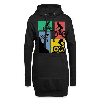Fat Bike Blague Fatbike - Sweat-shirt à capuche long Femme - noir - Devant