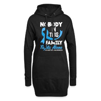 T1D Diabetes Typ 1 Diabetiker Geschenk - Hoodie-Kleid - Schwarz - Vorne