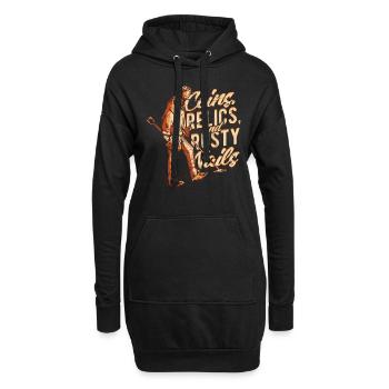 Détecteur de pêche à la terre Chasseur de trésors - Sweat-shirt à capuche long Femme - noir - Devant