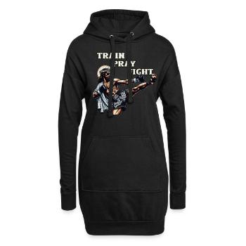 Jesus Muay Thai Christliche Kampfkunst Geschenk - Hoodie-Kleid - Schwarz - Vorne