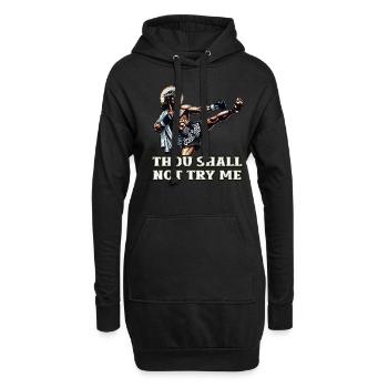 Lustiger Muay Thai Herr Jesus sagt christliches Geschenk - Hoodie-Kleid - Schwarz - Vorne