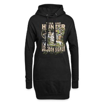 Chasseur de trésors géocaches de jour - Sweat-shirt à capuche long Femme - noir - Devant
