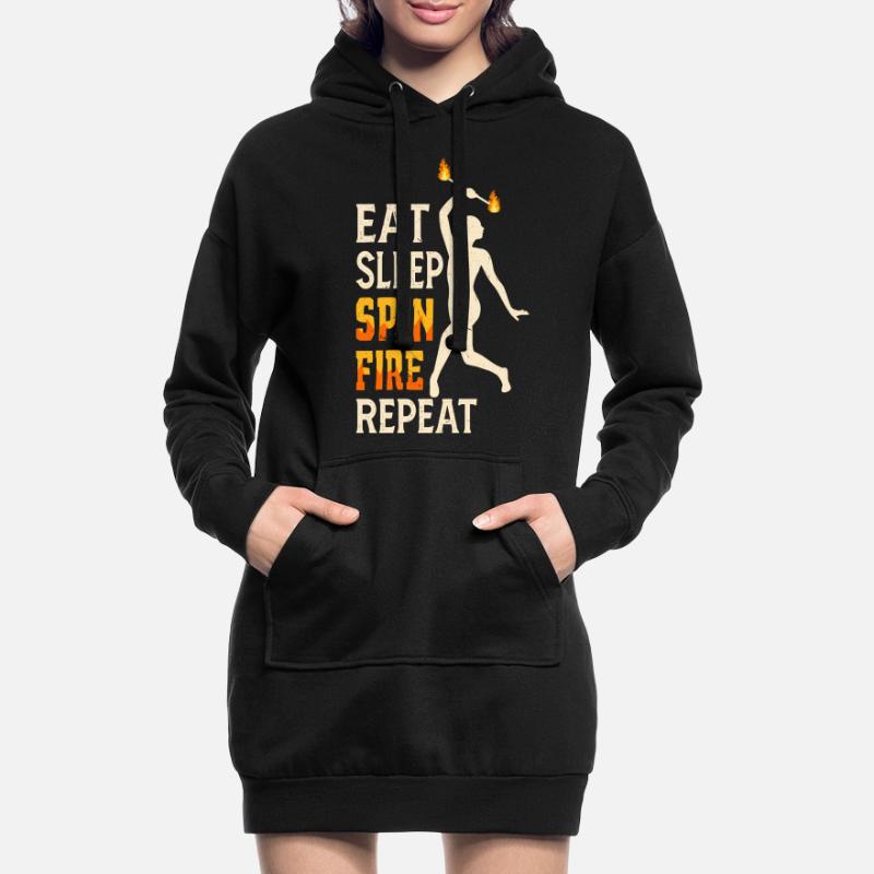 Fire Baton Fire Dance Fire Dancer Fire Dancer Hoodie Dress