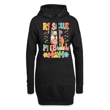 Groovy Hundeliebhaberin - Hoodie-Kleid - Schwarz - Vorne