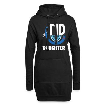 T1D Diabetes Type 1 Diabetic Gift - Hoodie Dress - black - Front