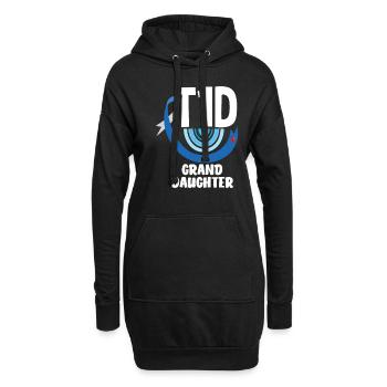 T1D Diabetes Typ 1 Diabetiker Geschenk - Hoodie-Kleid - Schwarz - Vorne