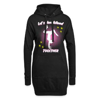 Handstands Gymnast Handstand - Hoodie-Kleid - Schwarz - Vorne