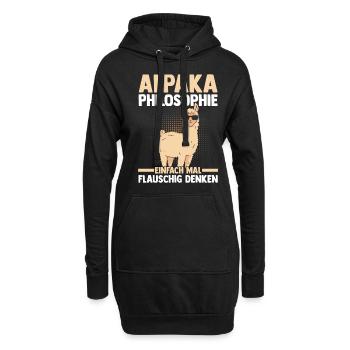 Alpaga - Sweat-shirt à capuche long Femme - noir - Devant