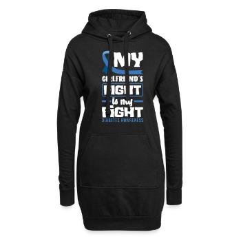 Cadeau pour diabétiques de type 1 pour diabétiques de type 1 - Sweat-shirt à capuche long Femme - noir - Devant