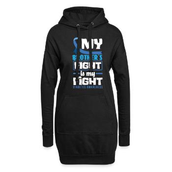 T1D Diabetes Typ 1 Diabetiker Geschenk - Hoodie-Kleid - Schwarz - Vorne