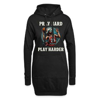 Lustiger Basketball mit dem Spruch Jesus Christian Geschenk - Hoodie-Kleid - Schwarz - Vorne