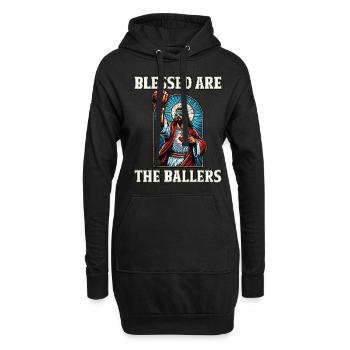 Drôle de basket-ball graphique Jésus Christian cadeau - Sweat-shirt à capuche long Femme - noir - Devant