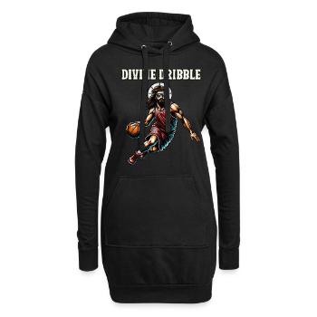 Drôle Jump Shot Jésus Christian Basketball cadeau - Sweat-shirt à capuche long Femme - noir - Devant