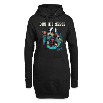 Lustiges Dribbling Jesus Christian Basketball Geschenk - Hoodie-Kleid - Schwarz - Vorne