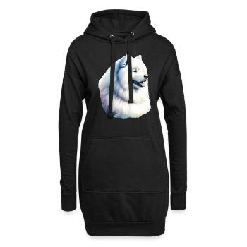Chien Samoyède Cadeaux Mignon Samoyède Chien Graphique - Sweat-shirt à capuche long Femme - noir - Devant