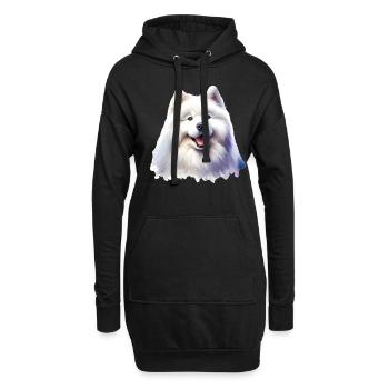 Chien Samoyède Cadeaux Mignon Samoyède Chien Graphique - Sweat-shirt à capuche long Femme - noir - Devant