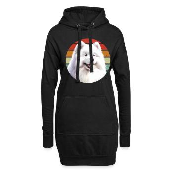 Chien Samoyède Cadeaux Mignon Samoyède Chien Graphique - Sweat-shirt à capuche long Femme - noir - Devant