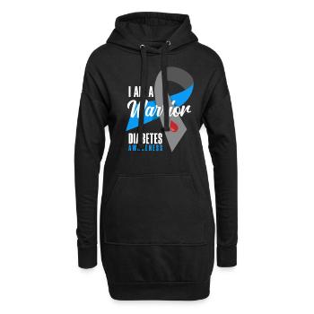 T1D Diabetes Typ 1 Diabetiker Geschenk - Hoodie-Kleid - Schwarz - Vorne