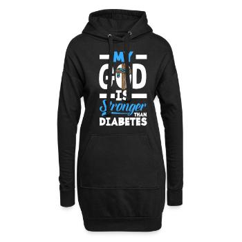 Cadeau pour diabétiques de type 1 pour diabétiques de type 1 - Sweat-shirt à capuche long Femme - noir - Devant