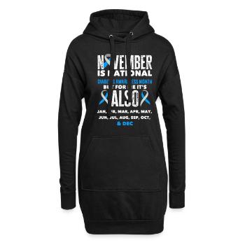 T1D Diabetes Typ 1 Diabetiker Geschenk - Hoodie-Kleid - Schwarz - Vorne