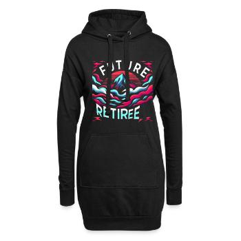 Futur retraité 5 - Sweat-shirt à capuche long Femme - noir - Devant