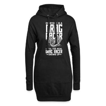 Lustiges Autorennen Auto Rennen Geschenk - Hoodie-Kleid - Schwarz - Vorne