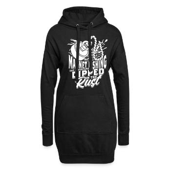 Metallfischen Magnetfischen Magnetangeln - Hoodie-Kleid - Schwarz - Vorne