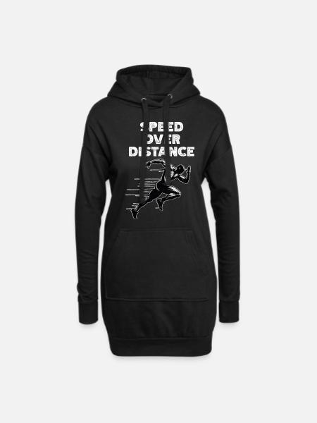Bahnläufer Sprinter Sprint 100m Sprinter - Hoodie-Kleid - Schwarz