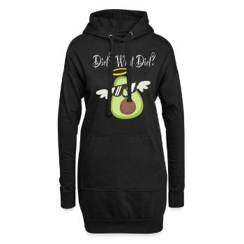 Régime alimentaire Quel régime Avocat Avocats Végétalien Végétalien Végétalien - Sweat-shirt à capuche long Femme - noir - Devant
