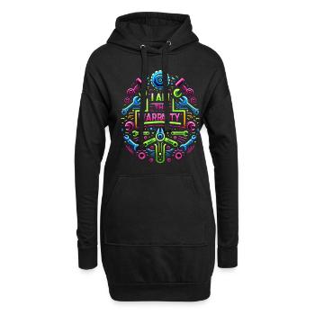 Je suis la garantie 46 - Sweat-shirt à capuche long Femme - noir - Devant