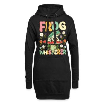 Groovy Frog Lovers - Hoodie-Kleid - Schwarz - Vorne