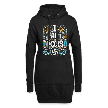 Je Pète Dans Les Piscines 9 - Sweat-shirt à capuche long Femme - noir - Devant