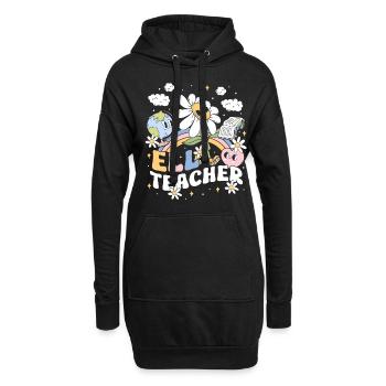 Professeur d’anglais Professeur d’anglais Professeur d’anglais ELL - Sweat-shirt à capuche long Femme - noir - Devant