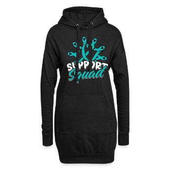 Escouade de soutien pour les troubles anxieux - Sweat-shirt à capuche long Femme - noir - Devant
