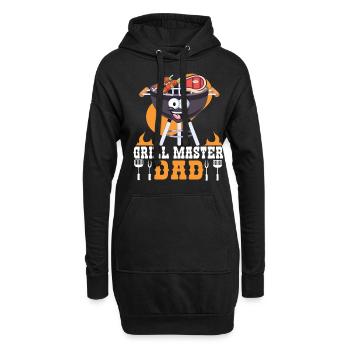 Grillmaster Papa BBQ Grill Griller Barbecue Fumoir - Sweat-shirt à capuche long Femme - noir - Devant