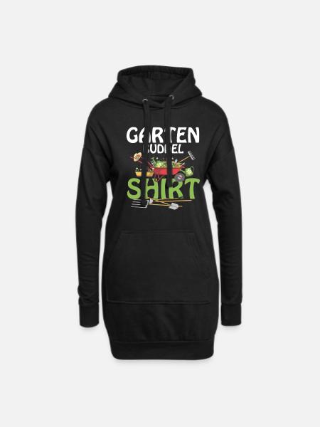 Garten Buddel Gärtner - Hoodie-Kleid - Schwarz
