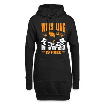 Lutteur lutteur Fight Wrestling Ringer cadeau - Sweat-shirt à capuche long Femme - noir - Devant