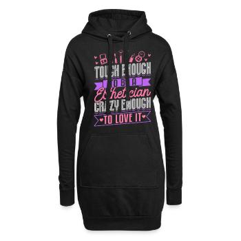 Esthetician Tough Enough To Be A - Hoodie-Kleid - Schwarz - Vorne