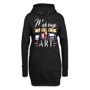 Makeup Artist Beautician & - Hoodie-Kleid - Schwarz - Vorne