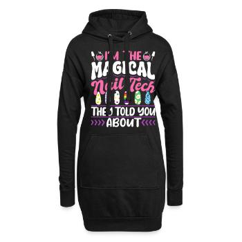 Nail Technician I'm The Magical - Hoodie-Kleid - Schwarz - Vorne